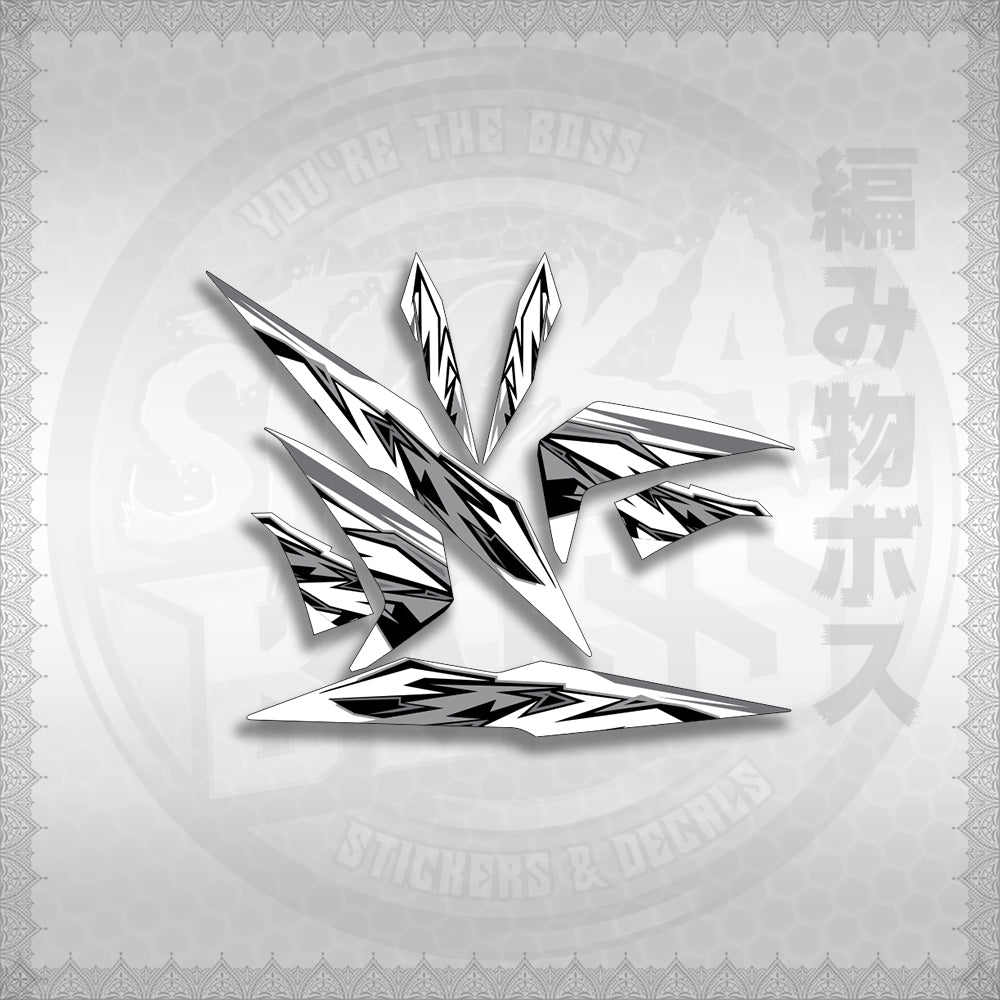 STICKER DECALS for BEAT 110 V2 (BV2INMAFOWHSTMODE) By STICKABOSS (SOFIE LAMINATED WATERPROOF)