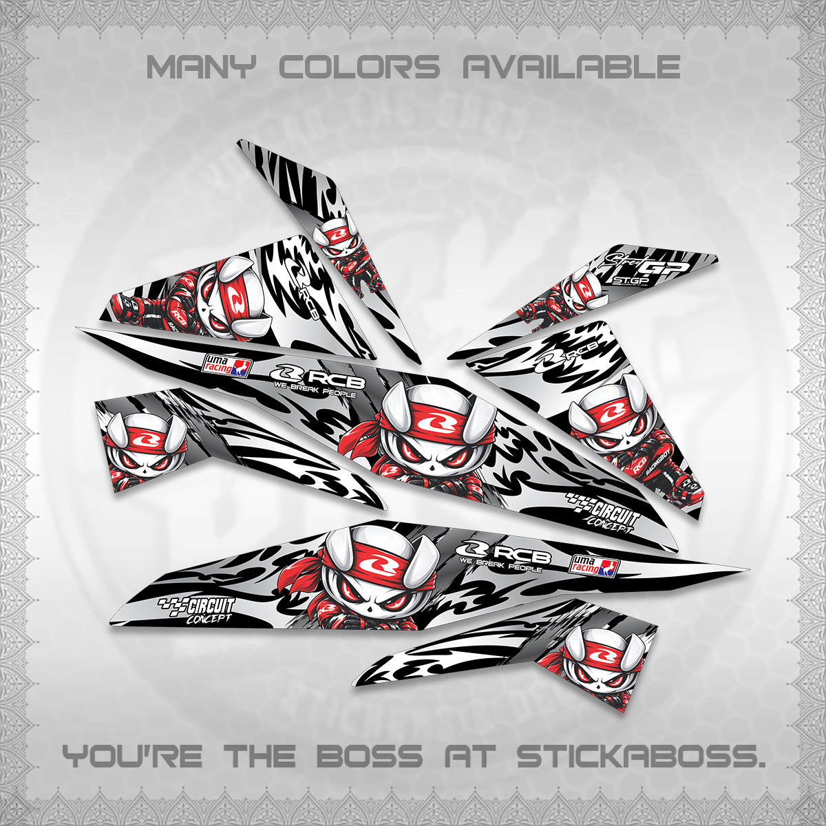 BEAT FI V1 DECALS (2026 NEW RCB 2.0 DESIGN) STICKER KITS BY STICKABOSS