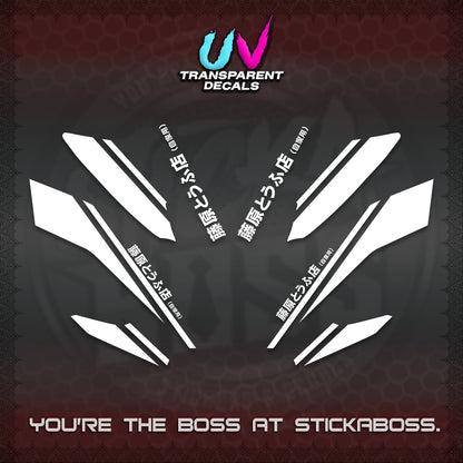 NMAX V2 UV TRANSPARENT DECALS (TRUENO STYLE DESIGN) STICKER KITS By STICKABOSS