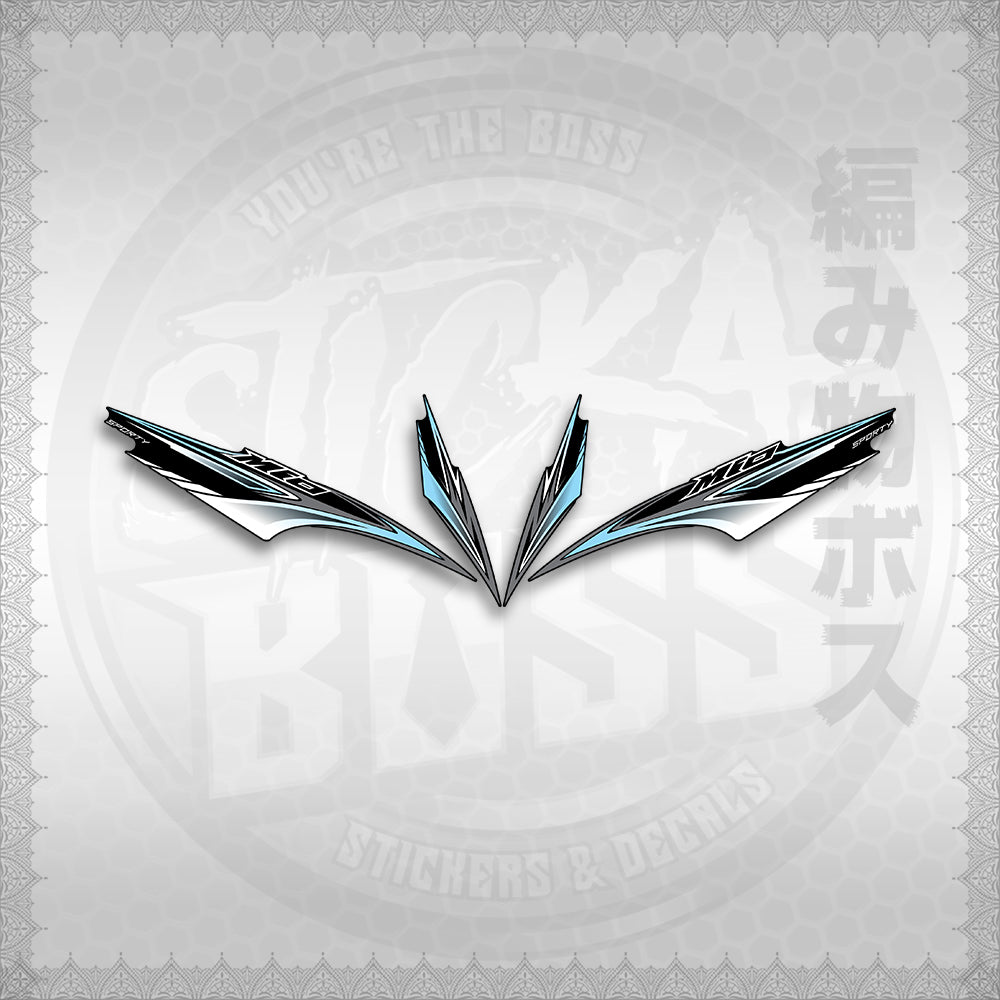 STICKER DECALS for MIO SPORTY / SMILE INDO (MSPMOA4) By STICKABOSS (SOFIE LAMINATED WATERPROOF)