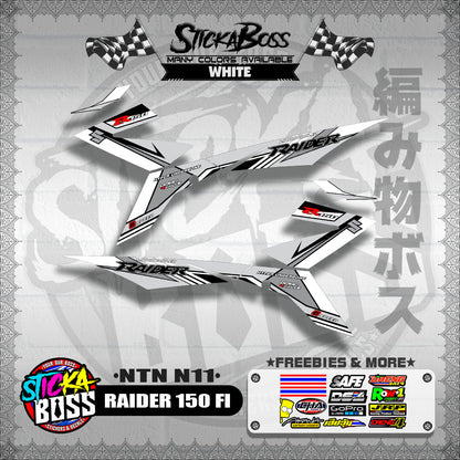 RAIDER 150 FI DECALS ( NTN N11 )【WITH FREEBIES】