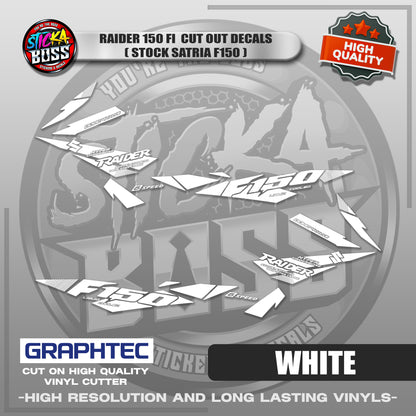 RAIDER 150 FI CUT OUT DECALS ( STOCK SATRIA F150 ) | VINYL WATERPROOF CUT-OUT STICKER DECALS