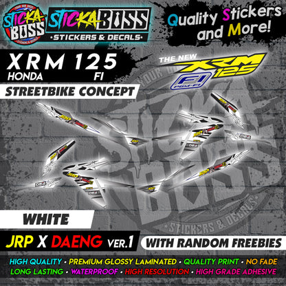 XRM 125 FI Decals - (JRP x DAENG VER.1) [STREET BIKE CONCEPT]【PREMIUM GLOSSY LAMINATED】