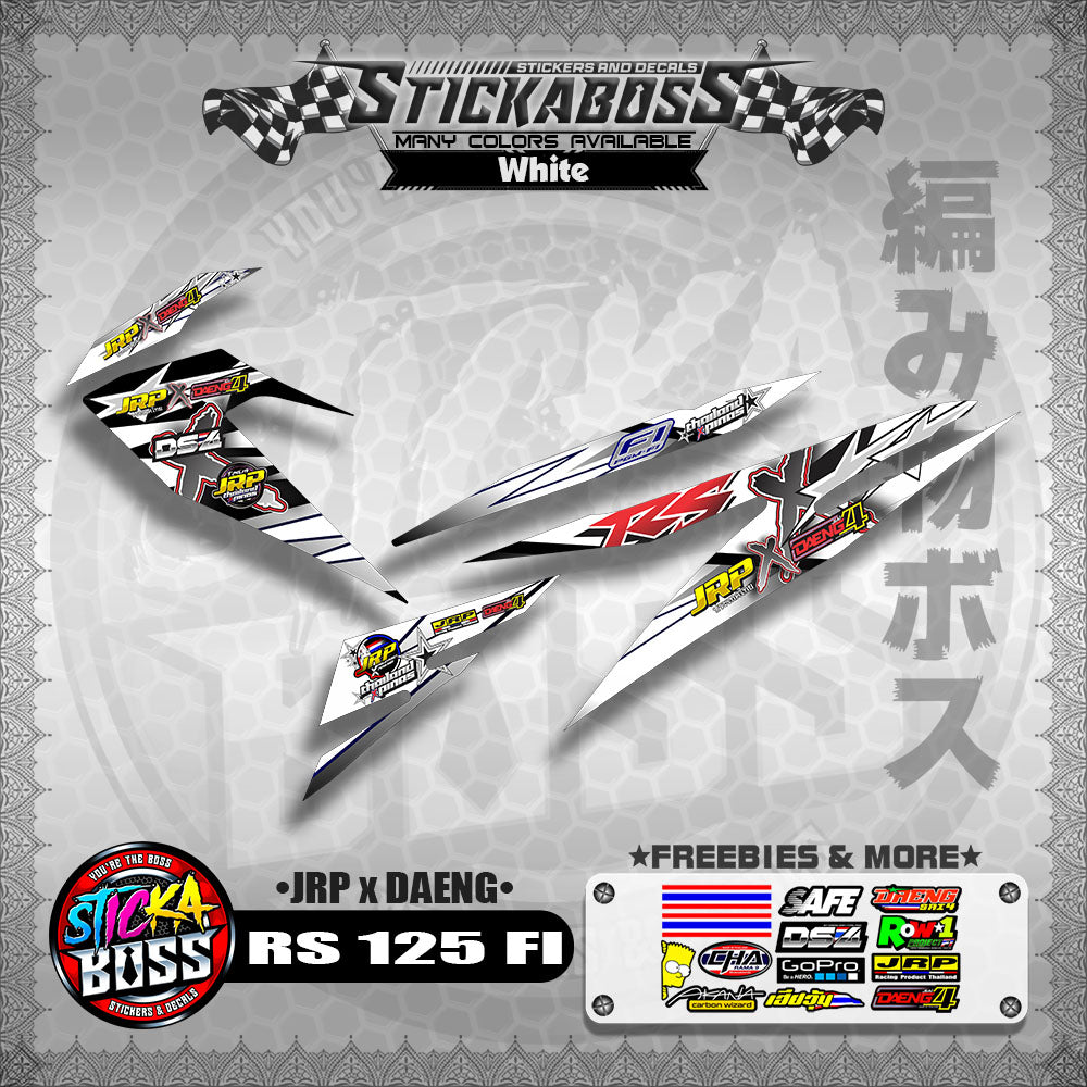 RS 125 FI Decals (JRP x DAENG) [ASSORTED COLORS]【PREMIUM GLOSSY LAMINATED】