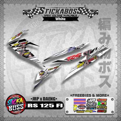 RS 125 FI Decals (JRP x DAENG) [ASSORTED COLORS]【PREMIUM GLOSSY LAMINATED】