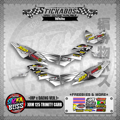XRM 125 TRINITY CARB DECALS - (JRP x DAENG VER.1)【PREMIUM GLOSSY LAMINATED】