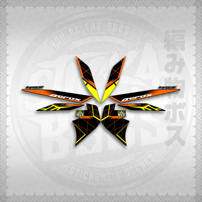 STICKER DECALS for AEROX V2 MALAYSIAN (AV2MAMABO) By STICKABOSS (SOFIE LAMINATED WATERPROOF)