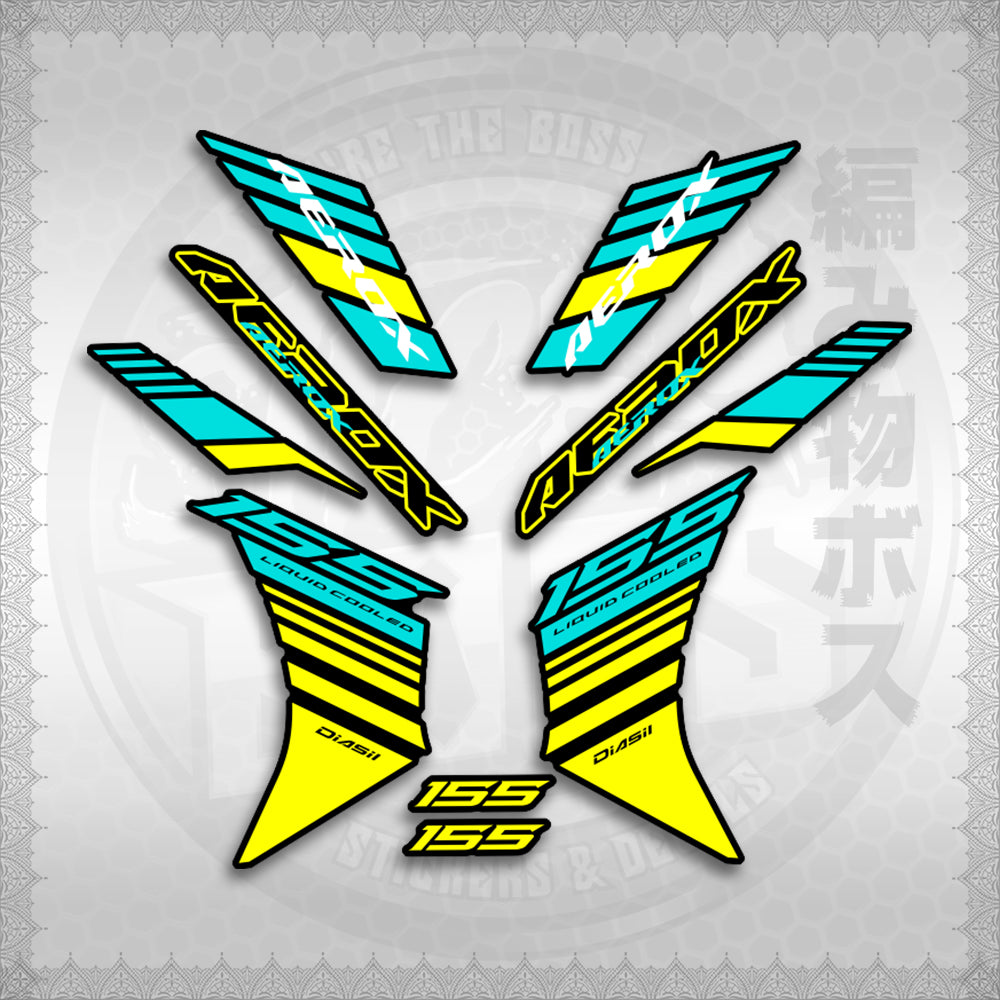 STICKER DECALS for AEROX V3 ALPHA TURBO INDO (AV3BAST) By STICKABOSS (SOFIE LAMINATED WATERPROOF)