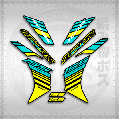 STICKER DECALS for AEROX V3 ALPHA TURBO INDO (AV3BAST) By STICKABOSS (SOFIE LAMINATED WATERPROOF)