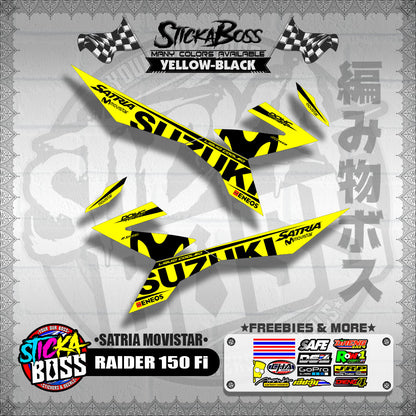 RAIDER 150 Fi DECALS ( SATRIA MOVISTAR )【WITH FREEBIES】
