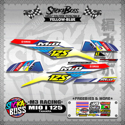 MIO i 125 STOCK DECALS ( M3 RACING ) 【WITH FREEBIES】