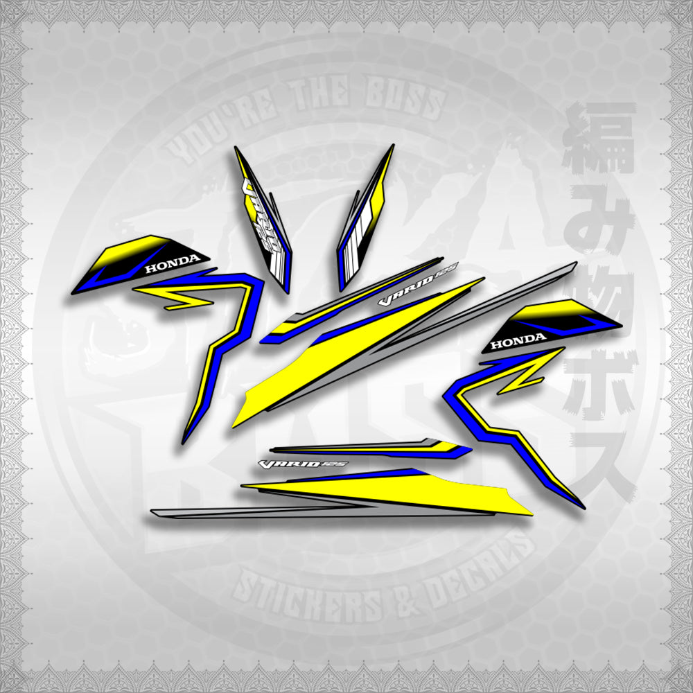 CLICK 125 V3 VARIO VR182114 DESIGN STICKER DECALS By STICKABOSS (SOFIE LAMINATED WATERPROOF)