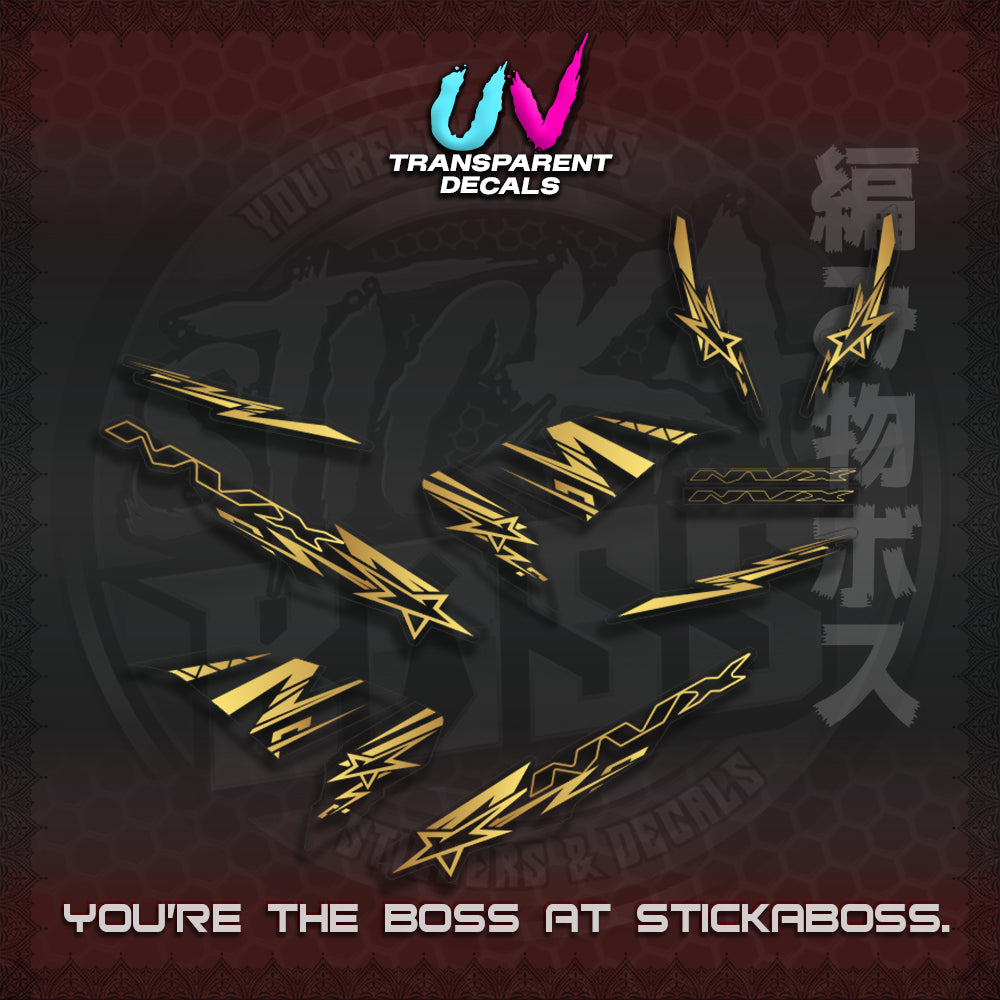 【PREMIUM UV PRINT】AEROX V1 MALAY CONCEPT ( TRANSPARENT NVX STARLIGHT ) STICKER DECALS By STICKABOSS