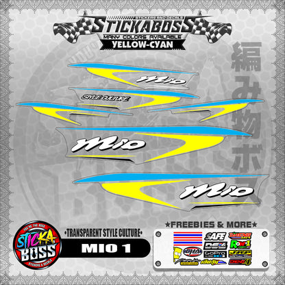 【PREMIUM UV PRINT】TRANSPARENT MIO 1 STICKER DECALS ( STYLE CULTURE )【WITH FREEBIES】