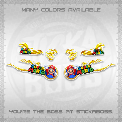 FAZZIO FOR WHITE DECALS (FLAMES 02 SUPER-M MOTIF) STICKER KITS BY STICKABOSS