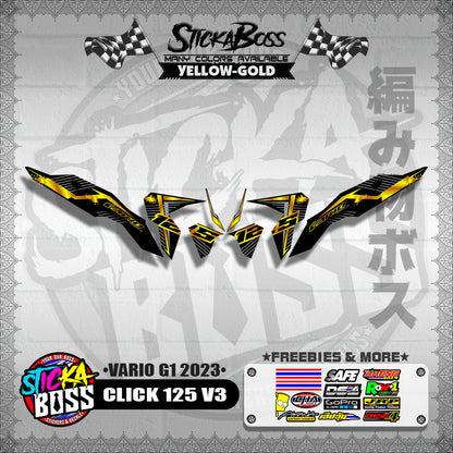 CLICK 125 V3 DECALS ( VARIO G1 2023 )【WITH FREEBIES】