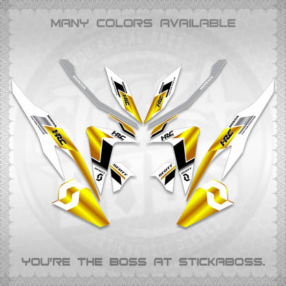 CLICK V2 FOR WHITE DECALS (SCOTTxHRC DESIGN) STICKER KITS By STICKABOSS