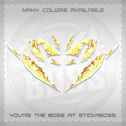 CLICK 125 V4 FOR WHITE DECALS (2026 TRIBAL HEART DESIGN) STICKER KITS BY STICKABOSS
