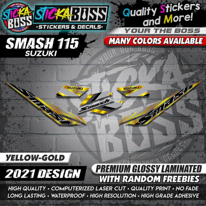 Suzuki Smash 115 Stock Decals ( 2021 DESIGN )【WITH FREEBIES】