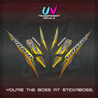 CLICK 125 V3 INDO UV TRANSPARENT DECALS (2024 SV 22-A1 STYLE) STICKER KITS By STICKABOSS
