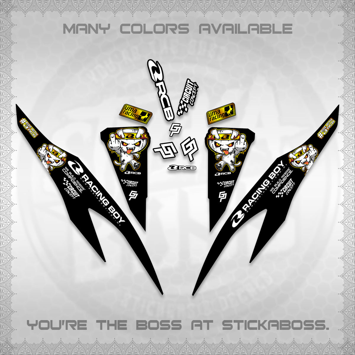 CLICK V2 DECALS (2026 RACE ZOMBIE DESIGN)STICKER DECALS By STICKABOSS