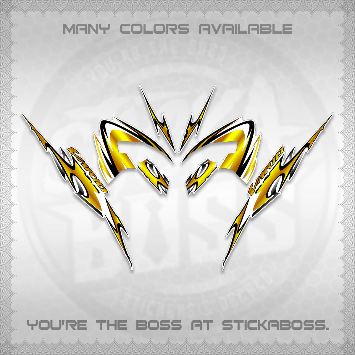 CLICK 125 V3 VARIO STRIPING FOR WHITE DECALS (2026 NEW LED DESIGN) STICKER KITS By STICKABOSS