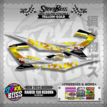 RAIDER 150 REBORN STOCK DECALS ( NEW 2023 DESIGN )【WITH FREEBIES】
