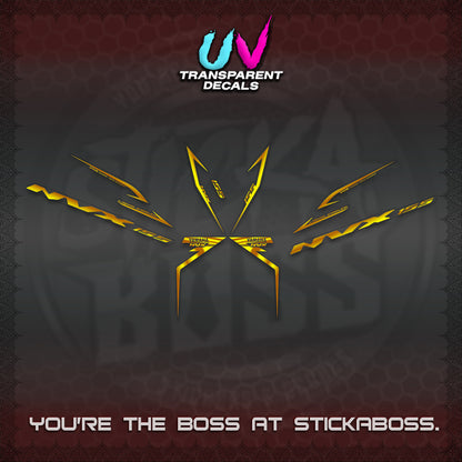 AEROX 155 V2 UV TRANSPARENT STRIPING DECALS (2022 NVX 1-TONE) STICKER KITS BY STICKABOSS