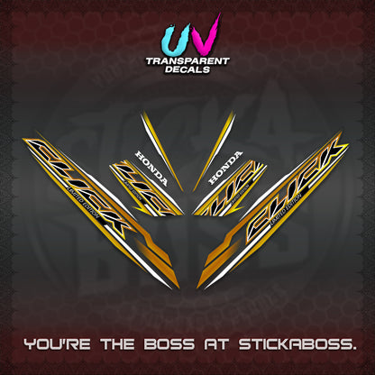 CLICK 125 V3 INDO UV TRANSPARENT DECALS (2024 SV 13-A2 STYLE) STICKER KITS By STICKABOSS
