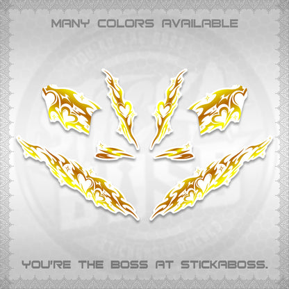 CLICK 125 V2 FOR WHITE DECALS (2026 STRIPING HEART DESIGN) STICKER KITS BY STICKABOSS