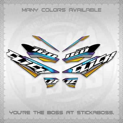 CLICK 160 STRIPING DECALS (SPORTS RACE STRIPES 01) STICKER KITS BY STICKABOSS