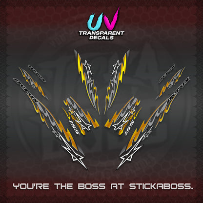 AEROX V2 INDO UV TRANSPARENT DECALS (2026 STAR 0001 MOTIF) STICKER KITS By STICKABOSS