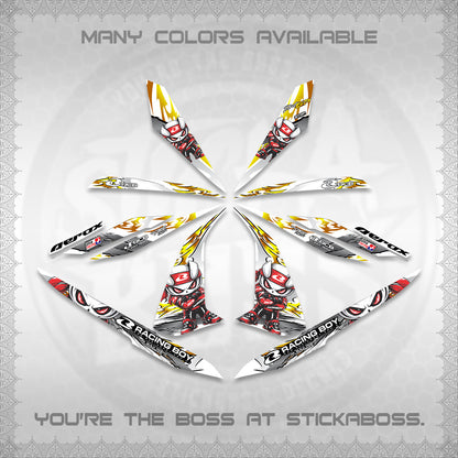 AEROX 155 V1 FOR WHITE DECALS (2026 NEW RCB 2.0 DESIGN) STICKER KITS BY STICKABOSS