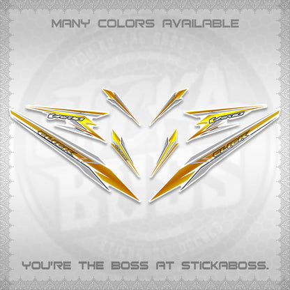 CLICK 160 VARIO FOR WHITE DECALS (2026 SHARP 00-A1 DESIGN)STICKER KITS By STICKABOSS