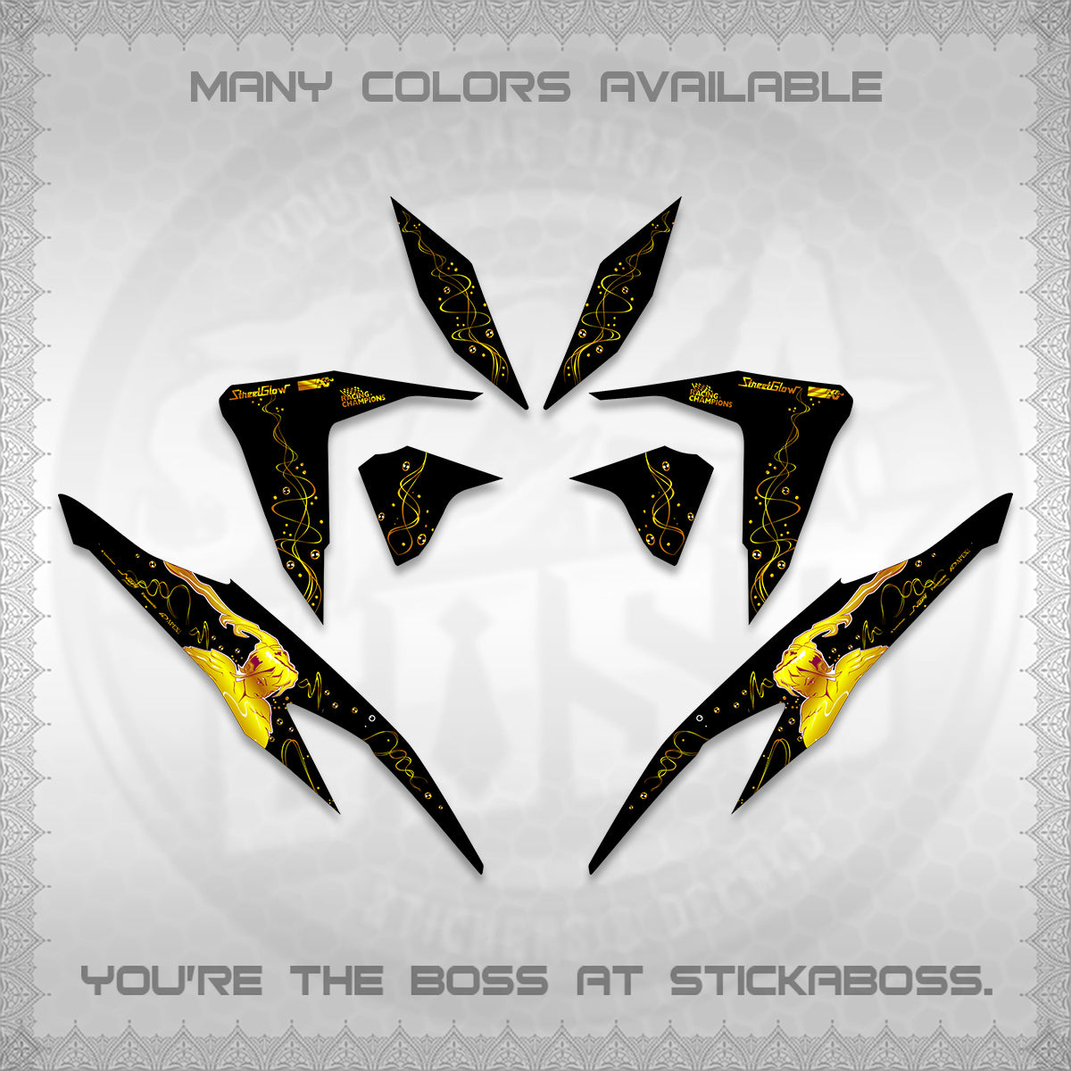 CLICK V2 DECALS (2026 2F2F SWIRL DESIGN) STICKER KITS BY STICKABOSS
