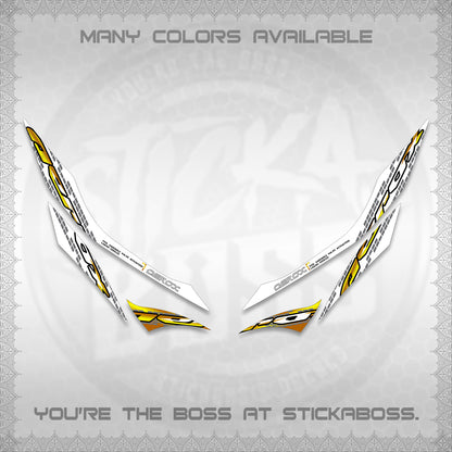 AEROX 155 V1 FOR WHITE DECALS (NEW 2026 VORTEX) STICKER KITS BY STICKABOSS