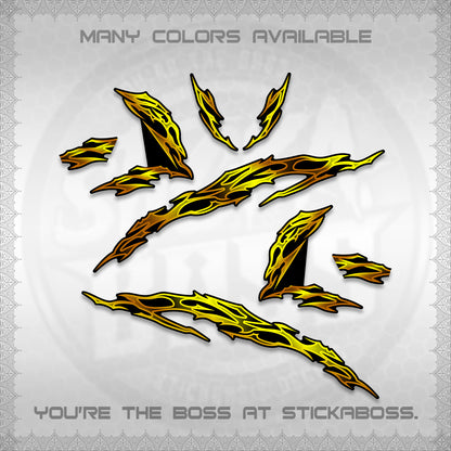 CLICK 125 V3 DECALS (2026 T2 LIGHTNING DESIGN) STICKER KITS BY STICKABOSS
