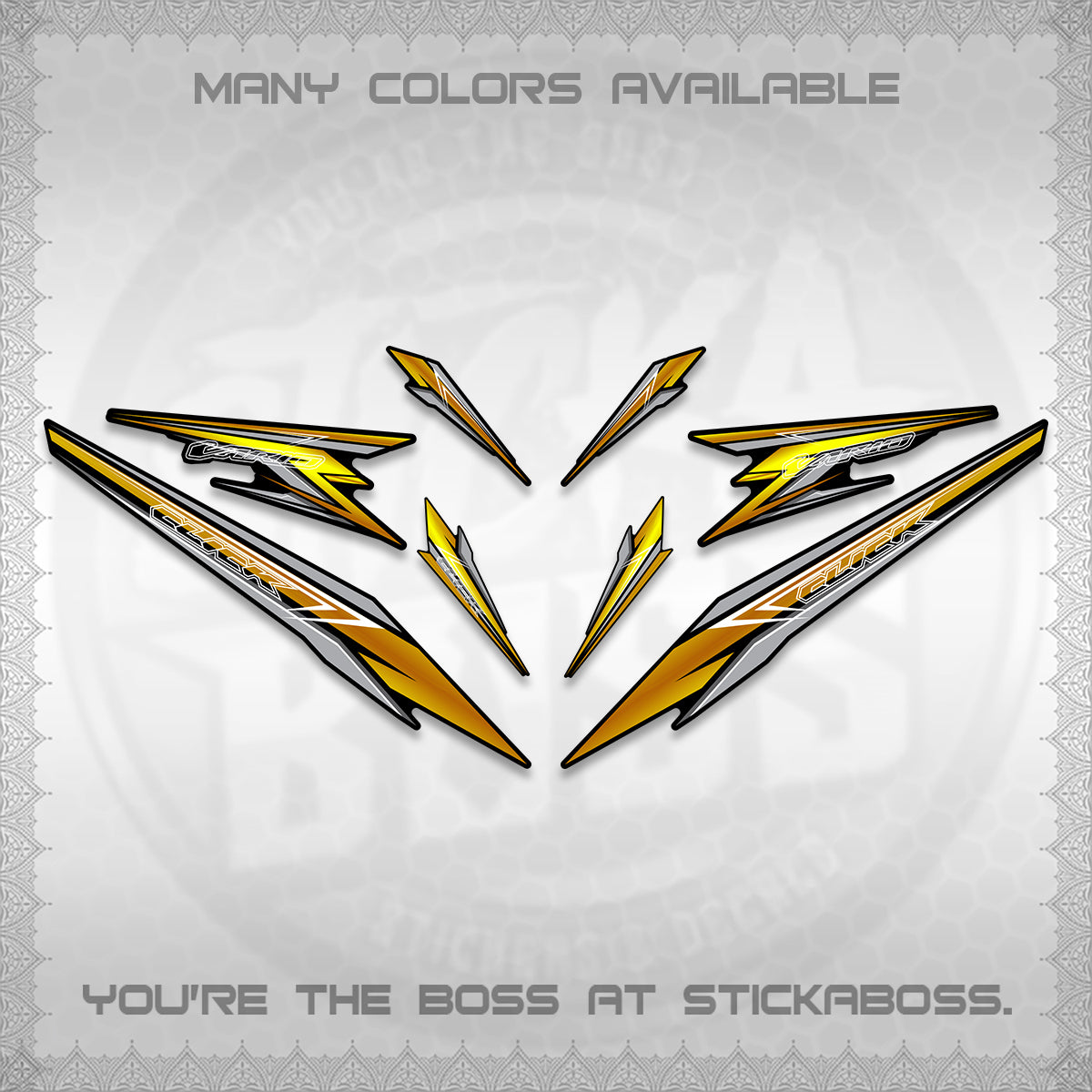 CLICK 160 VARIO DECAL(2026 SHARP 00-A1 DESIGN)STICKER DECALS By STICKABOSS