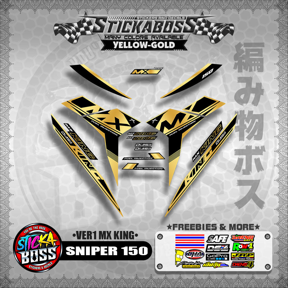 SNIPER 150 DECALS ( VER1 MX KING )【WITH FREEBIES】MALAYSIAN CONCEPT/Y15ZR/EXCITER 150