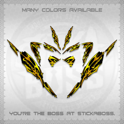 CLICK 125 V4 VARIO DECALS (2026 TRIBAL LIGHTNING DESIGN) STICKER KITS BY STICKABOSS