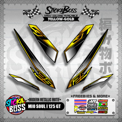 MIO SOUL I 125 GT DECALS ( MODERN METALLIC MOTIF )【WITH FREEBIES】