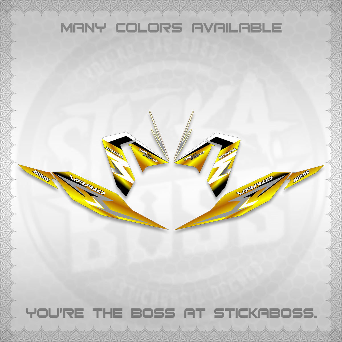 CLICK 125 V4 VARIO DECALS (2026 VR0006 DESIGN) STICKER KITS BY STICKABOSS