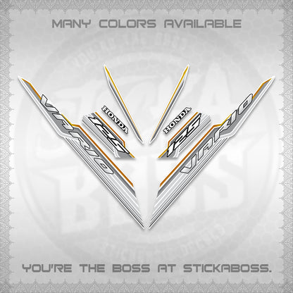 CLICK 125 V3 INDO FOR WHITE DECALS (2024 SV 07-A2 STYLE) STICKER KITS By STICKABOSS
