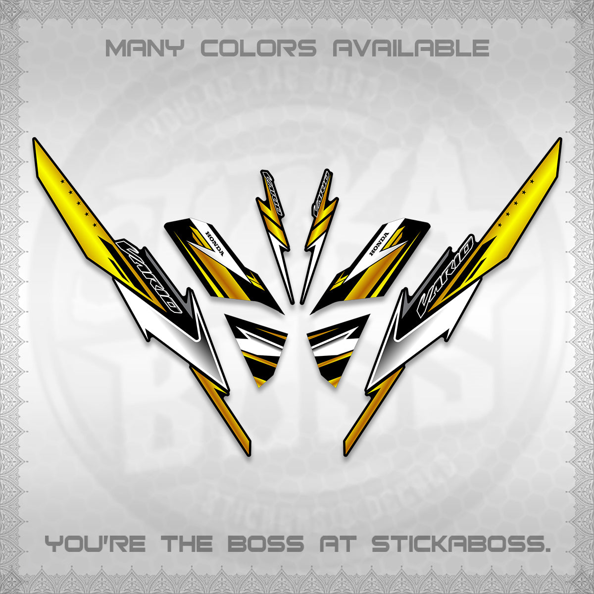 CLICK 125 V3 VARIO DECALS (2023 CUSTOM STYLE 01) STICKER KITS By STICKABOSS