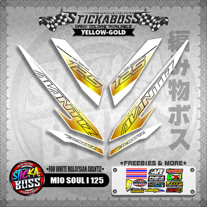 MIO SOUL I 125 STICKER DECALS ( FOR WHITE MALAYSIAN AVANTIZ )【WITH FREEBIES】