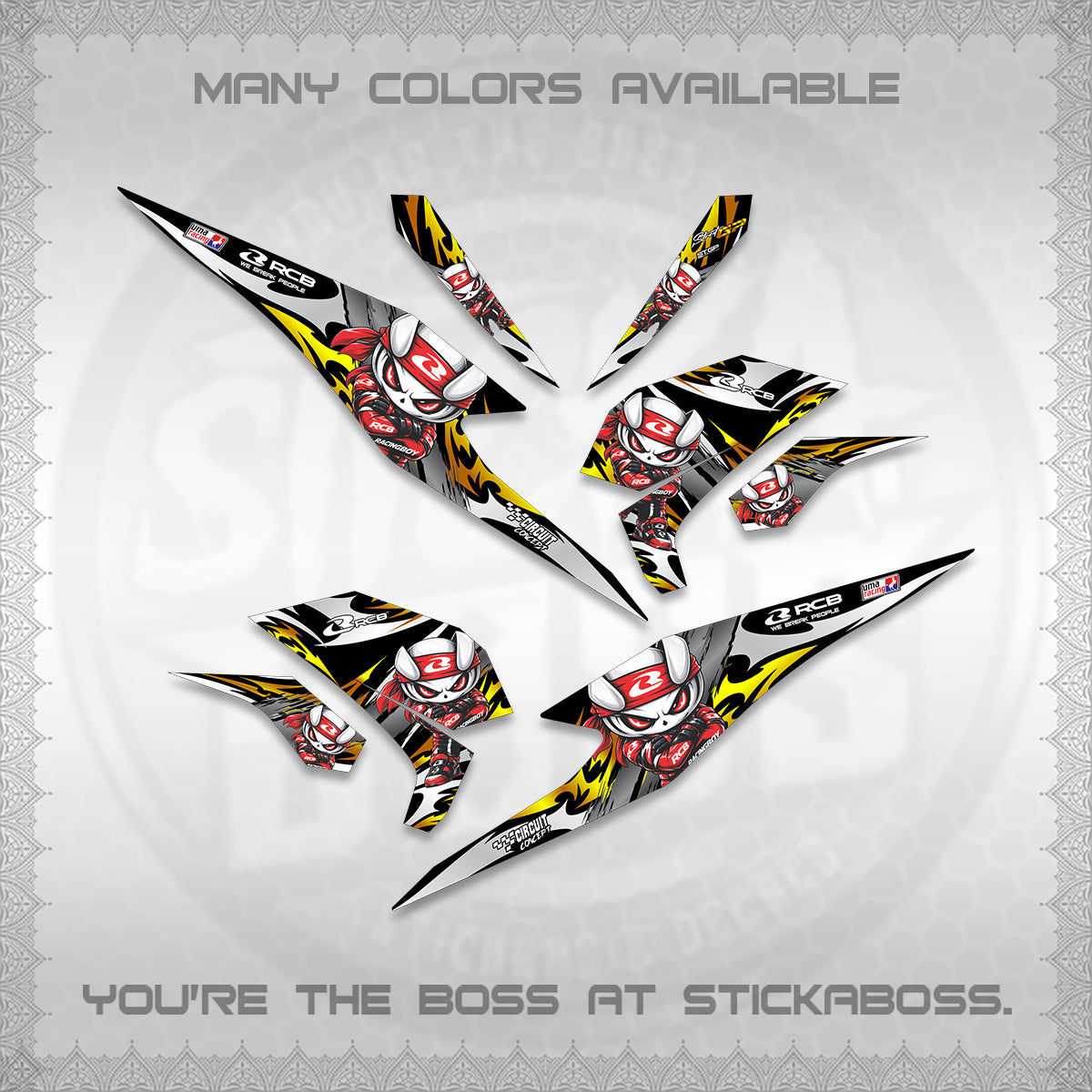 BEAT FI V3 DECALS (2026 NEW RCB 2.0 DESIGN) STICKER KITS BY STICKABOSS