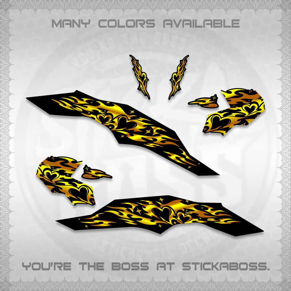 CLICK 125 V3 DECALS (2026 TRIBAL HEART DESIGN) STICKER KITS BY STICKABOSS