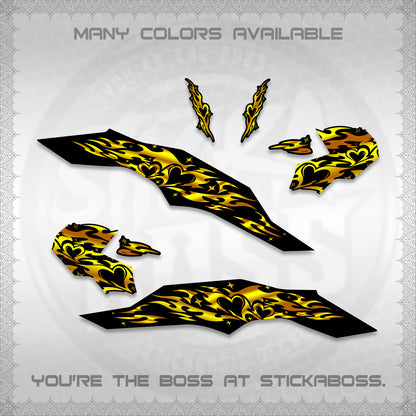 CLICK 125 V3 DECALS (2026 TRIBAL HEART DESIGN) STICKER KITS BY STICKABOSS