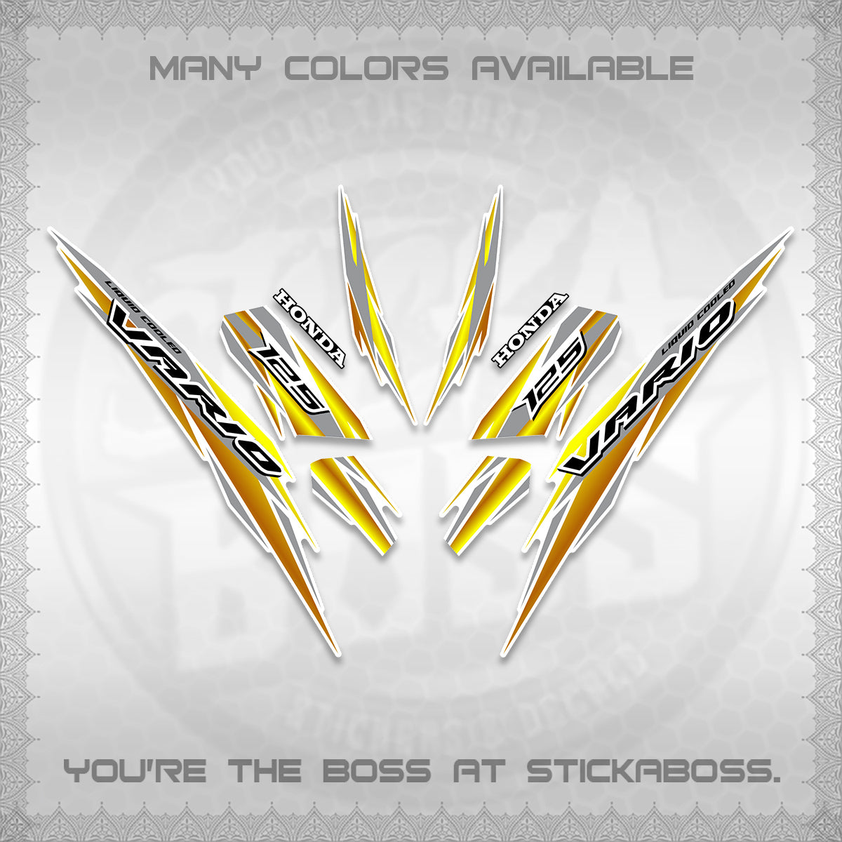CLICK 125 V3 INDO FOR WHITE DECALS (2024 SV 22-A1 STYLE) STICKER KITS By STICKABOSS