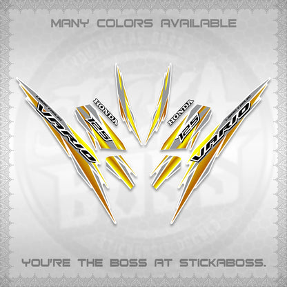 CLICK 125 V3 INDO FOR WHITE DECALS (2024 SV 22-A1 STYLE) STICKER KITS By STICKABOSS